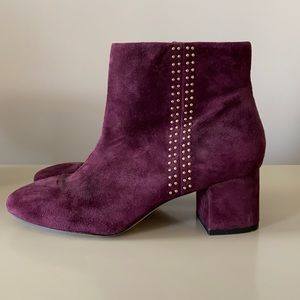 Purple Gold Studded Boots